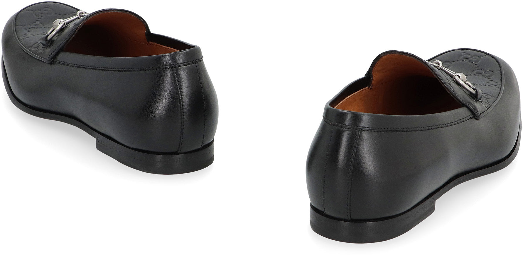 GUCCI Men's Classic Leather Loafers with Metal Bit Banlieue91