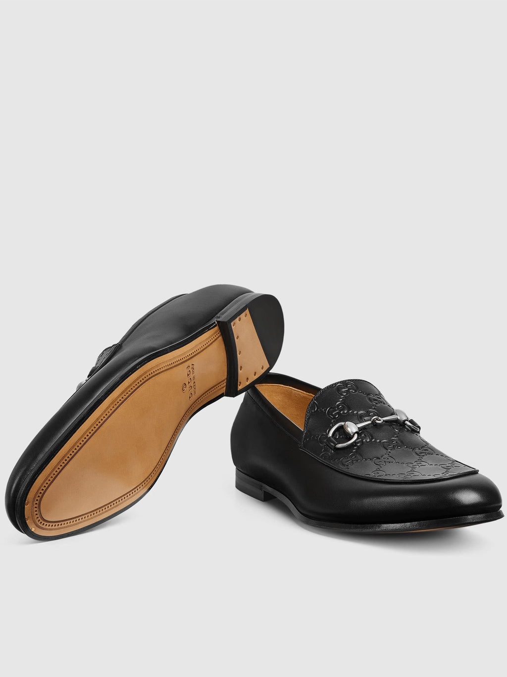 GUCCI Men's Classic Leather Loafers with Metal Bit Banlieue91