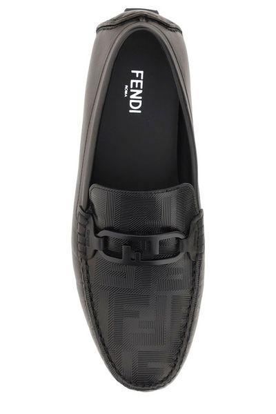 FENDI Leather Diver O Lock Loafers Banlieue91