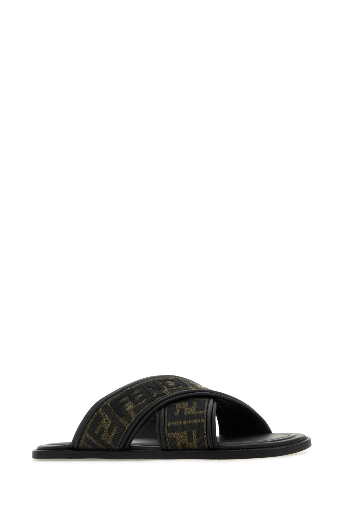 FENDI Embroidered Canvas Fussbett Slippers for Men Banlieue91