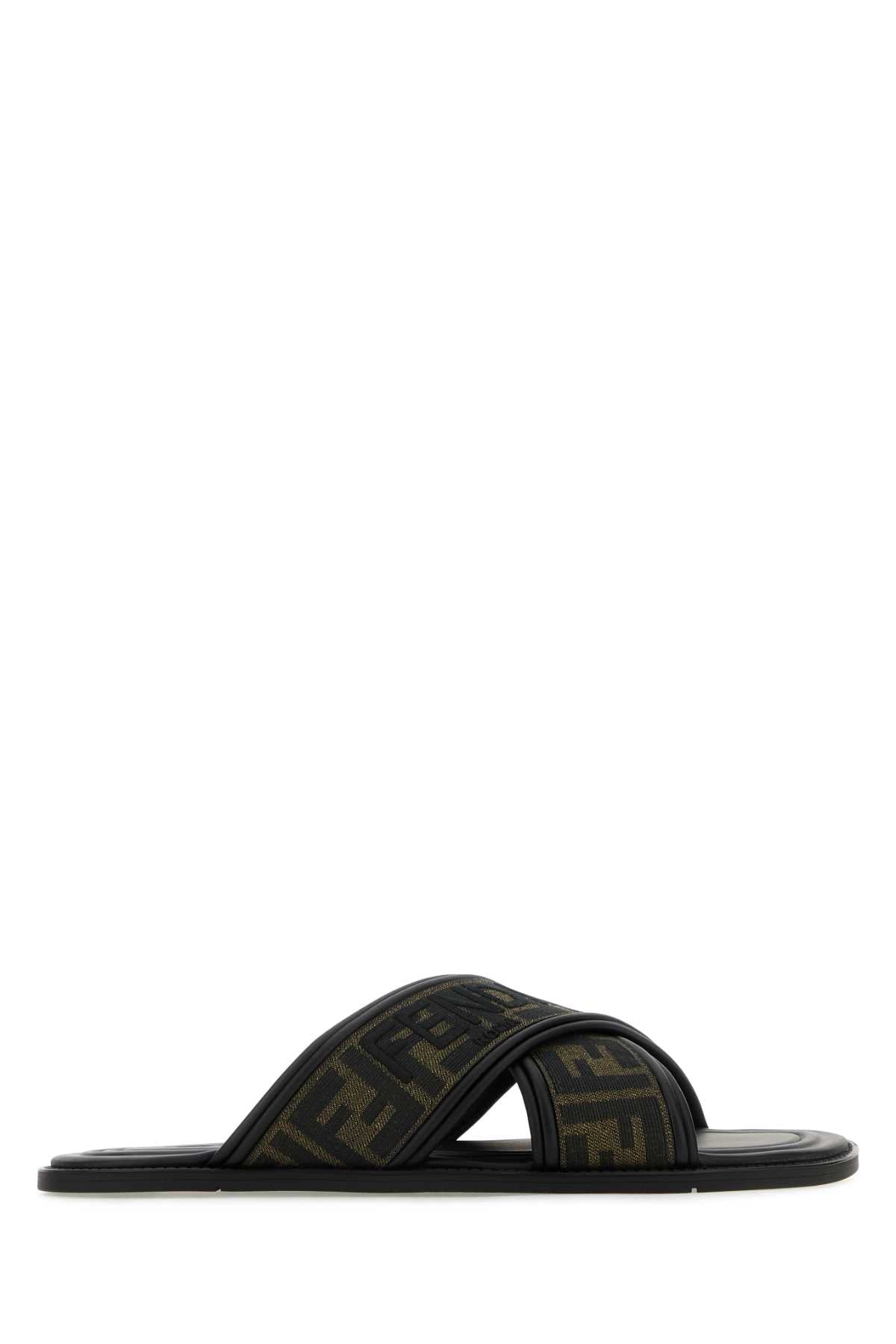 FENDI Embroidered Canvas Fussbett Slippers for Men Banlieue91