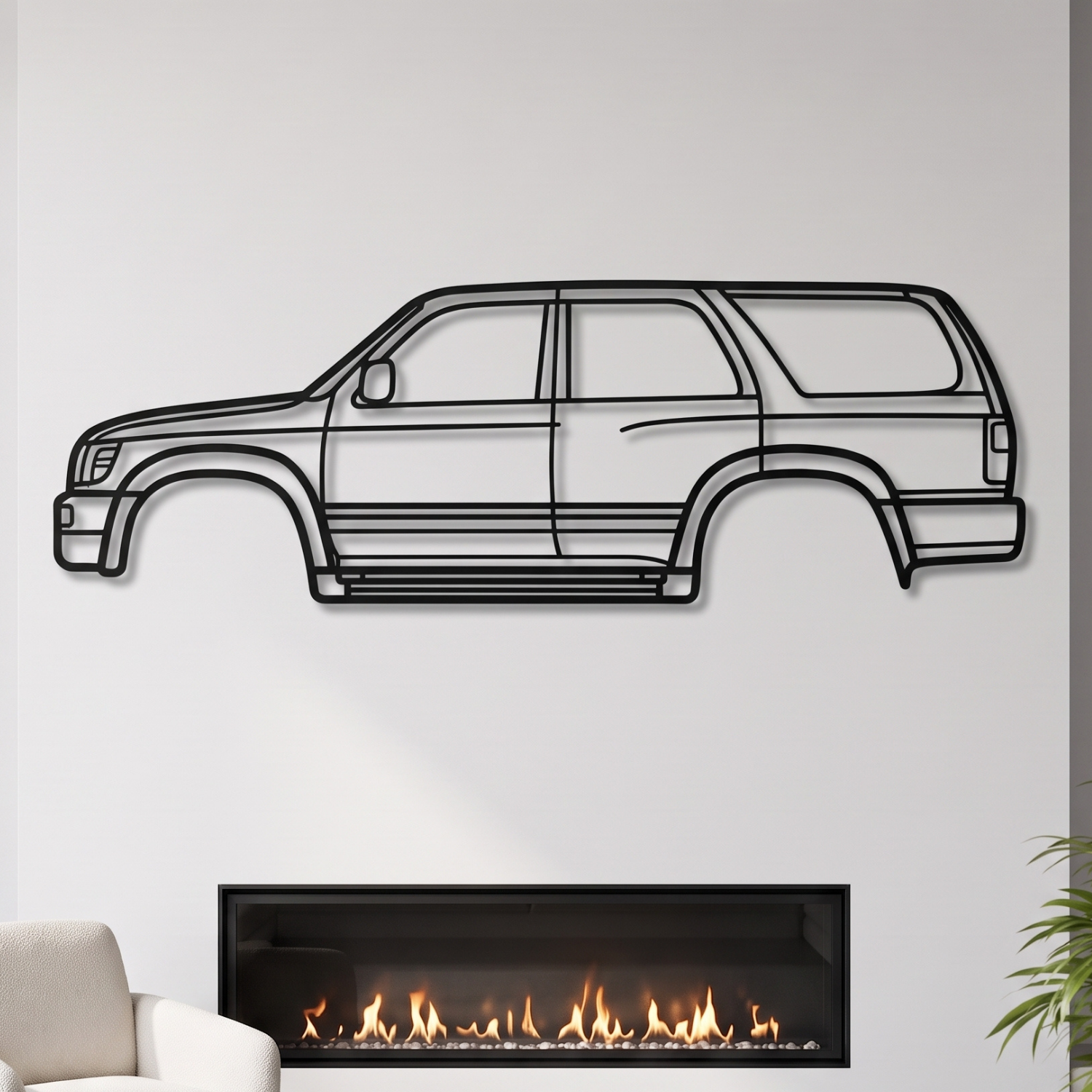 1996 4Runner 3rd Gen (N180)  Metal Car Wall Art - MT0257 Modello Turbo