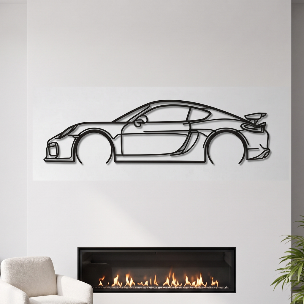 2016 Cayman GT4 981 Metal Car Wall Art - MT0897 Modello Turbo