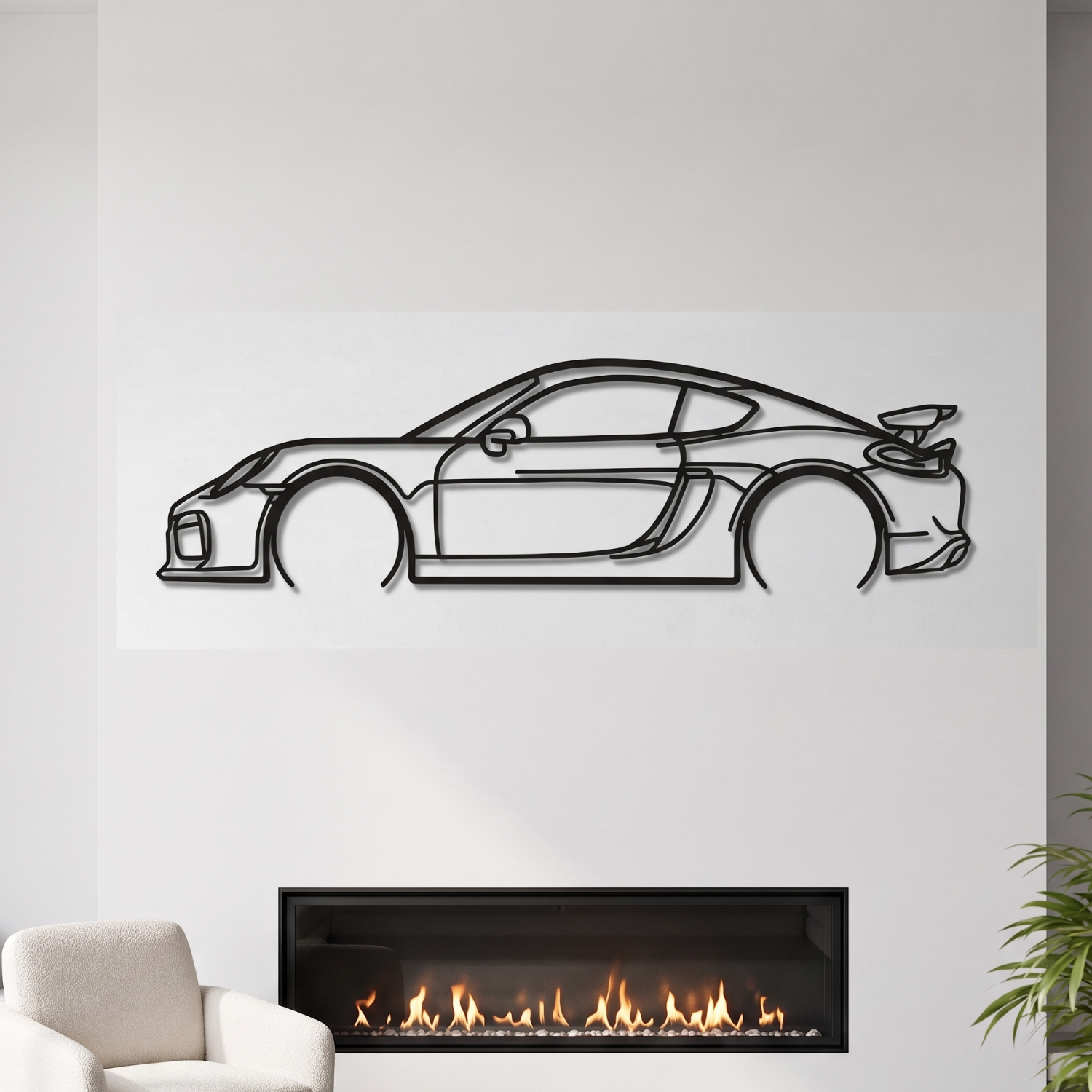 2016 Cayman GT4 981 Metal Car Wall Art - MT0897 Modello Turbo