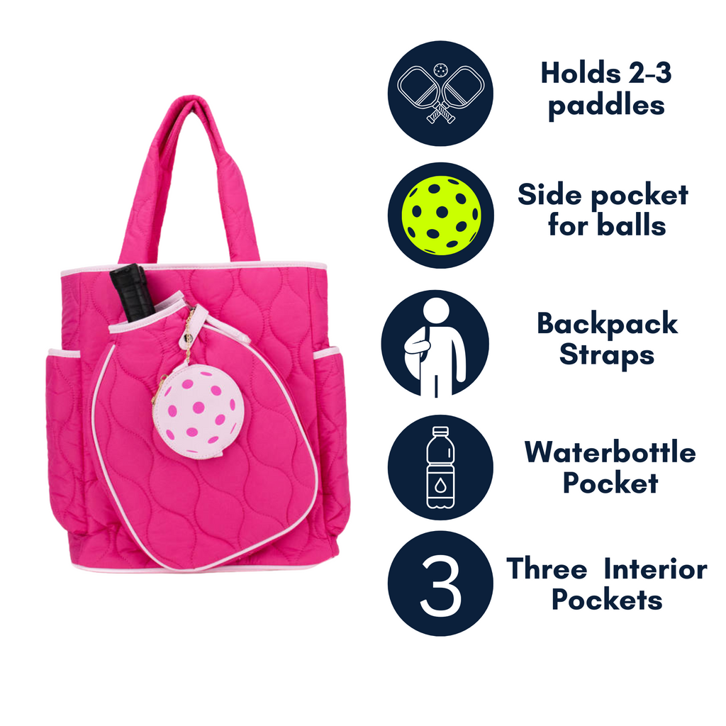 Fifth Ave Pickleball Convertible Tote Bag/Backpack Final Sale Queen of the Court