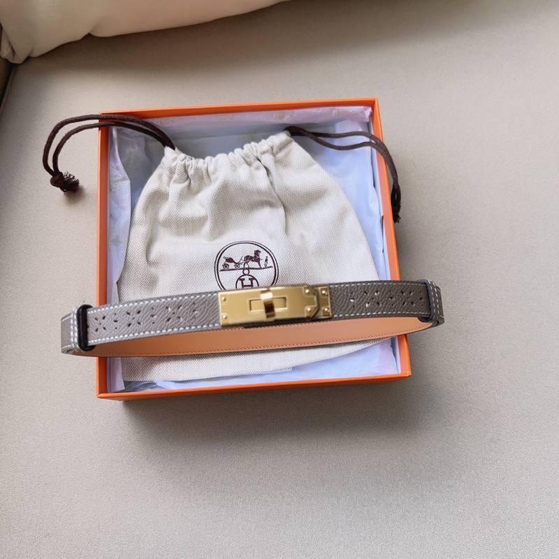 Hermes Men Gold Buckle Belt 'Grey' Banlieue91