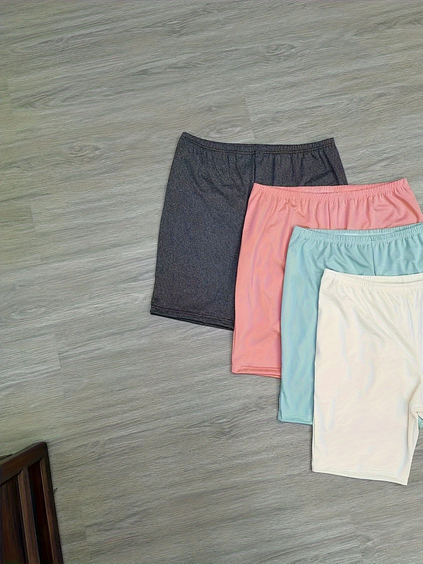 Plus Size Womens Comfy Elastic Waist Sleep Shorts 4Pack