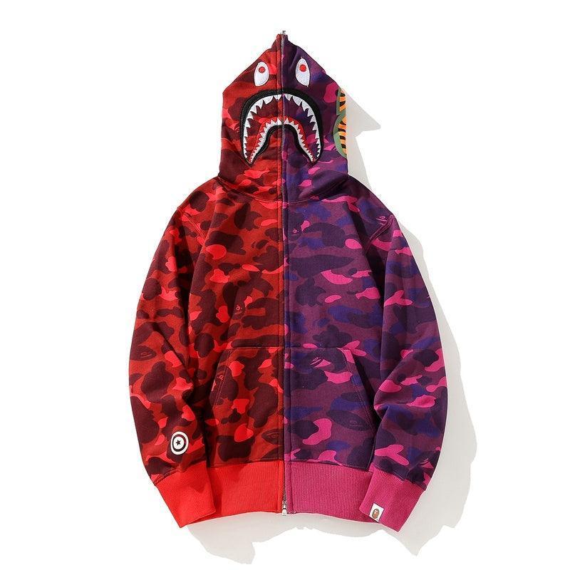 BAPE Color Camo Crazy Shark Full Zip Hoodie Banlieue91
