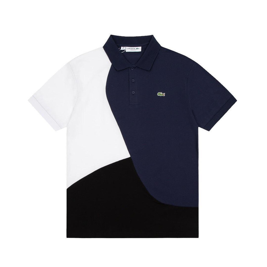 Lacoste T-Shirt with Collar 'White-Black-Blue' Banlieue91