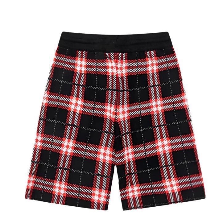 Burberry Men's Striped Cotton Knit Basketball Shorts 'Black/Red' Banlieue91