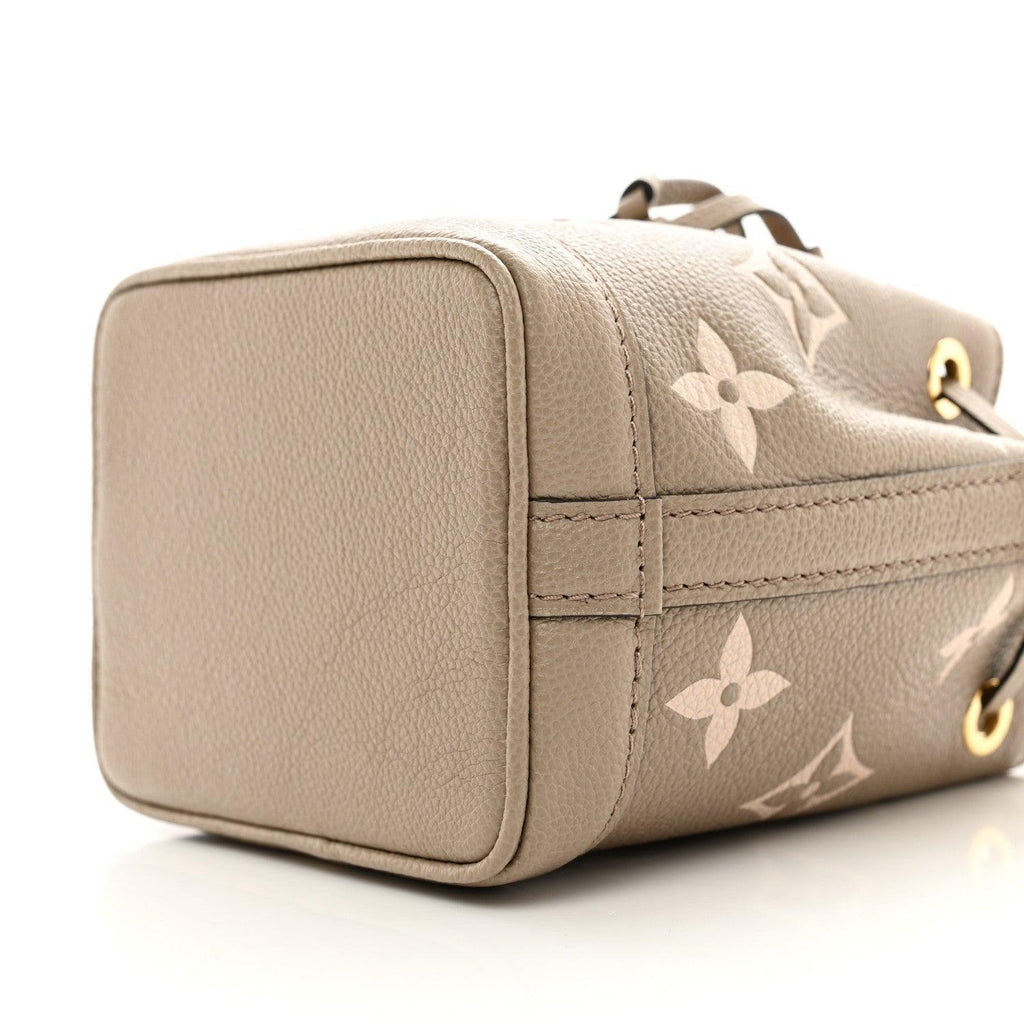 Louis Vuitton  Empreinte Monogram Giant Nano Noe Tourterelle Creme Banlieue91