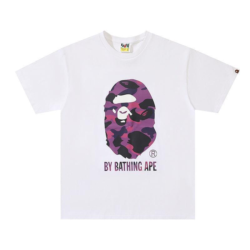 Bathing Ape White T-Shirt without Collar Banlieue91