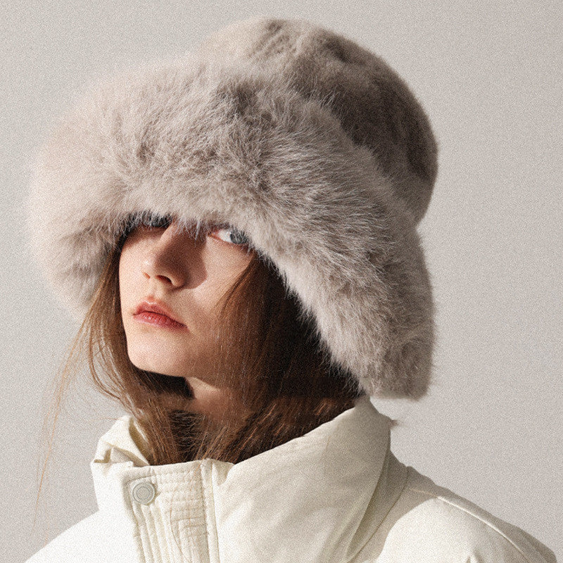 Women’s Oversized Furry Fisherman Hat – Mongolian Style Winter Hat FitiqueFit