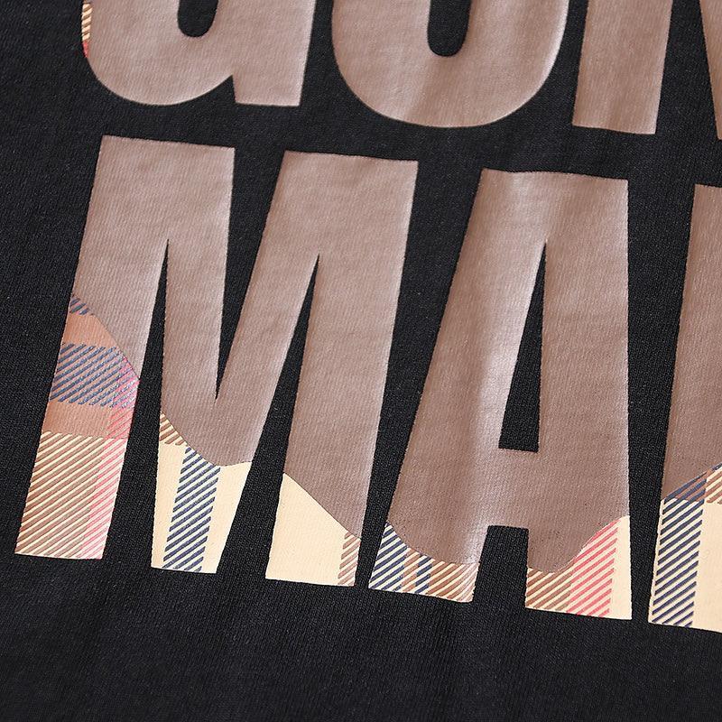 Bathing Ape Black World Gone Mad T-Shirt without Collar Banlieue91