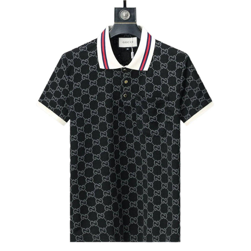 Gucci Black T-shirt with a collar Banlieue91