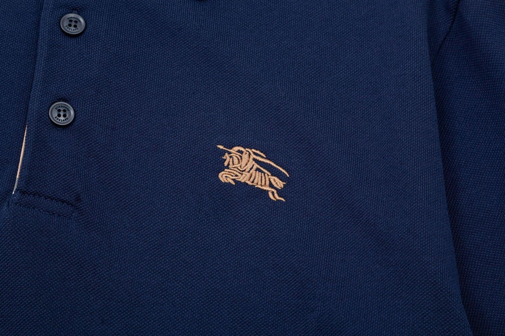 Burberry Blue T-Shirt With Collar Banlieue91