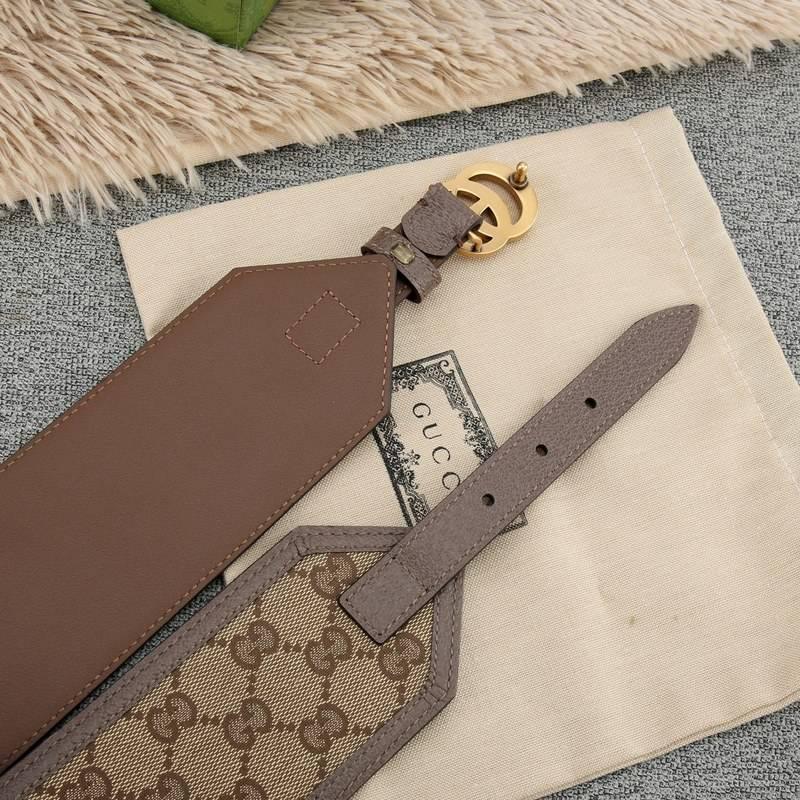 Gucci GG-buckle canvas Women belt 'Brown' Banlieue91