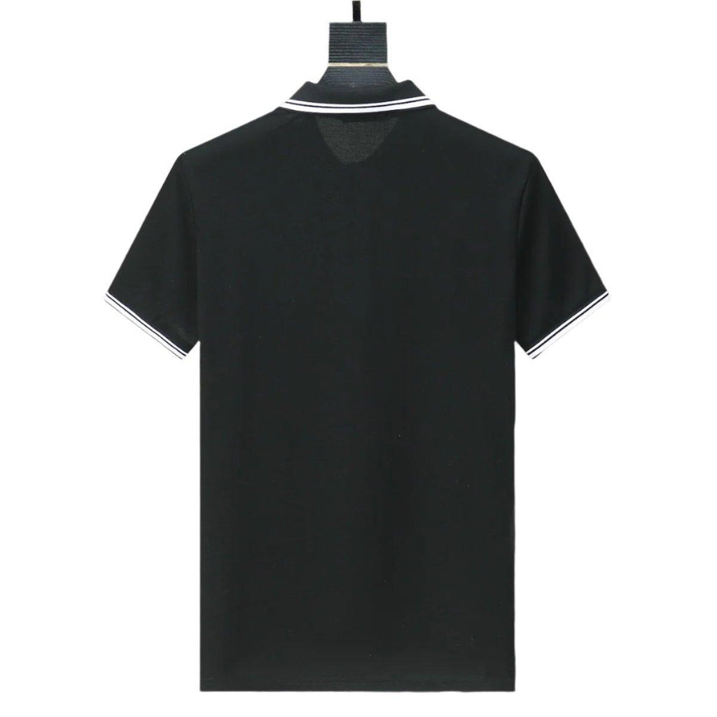Dolce Gabbana Black T-Shirt With Collar Banlieue91