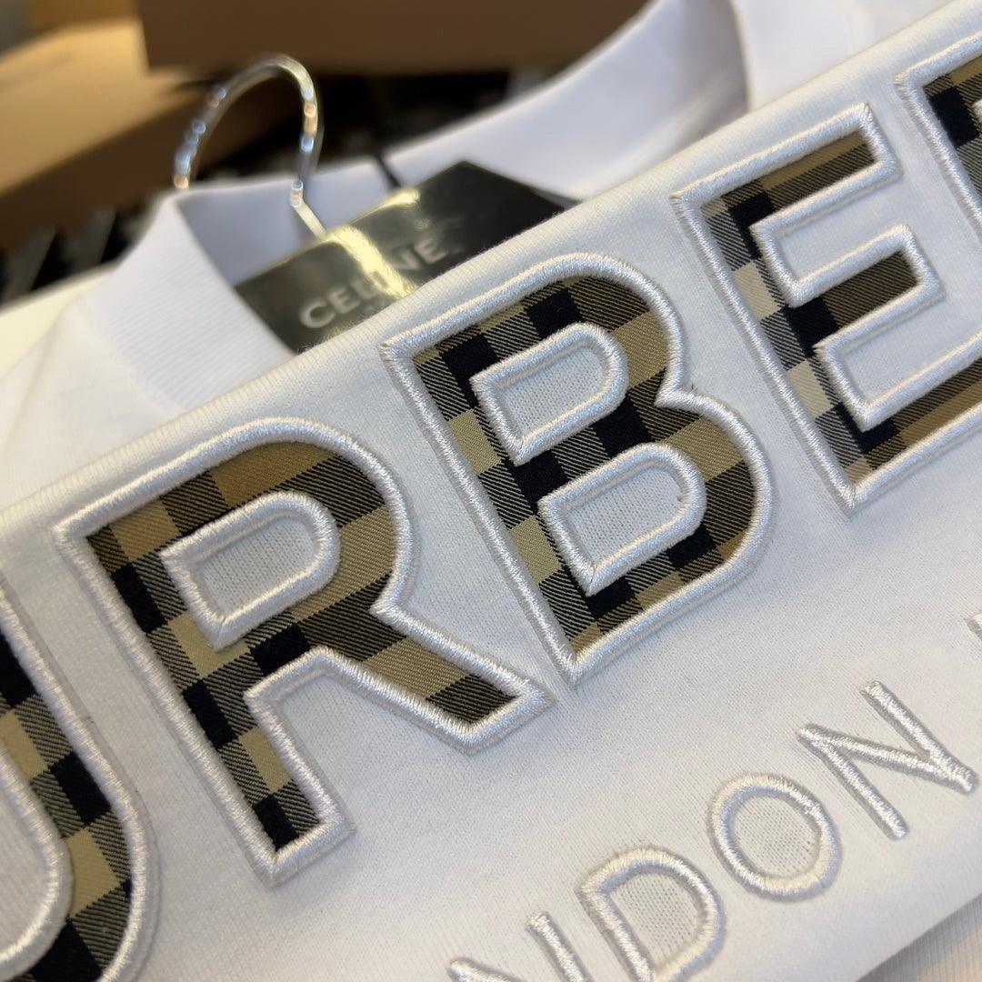Burberry T-Shirt Without Collar 'White & Gold' Banlieue91