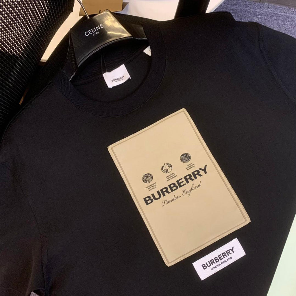 Burberry Black T-Shirt Without Collar Banlieue91