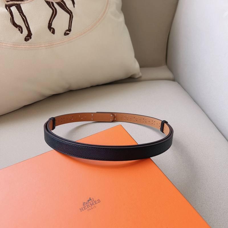 Hermes Men Silver Buckle Belt 'Black' Banlieue91