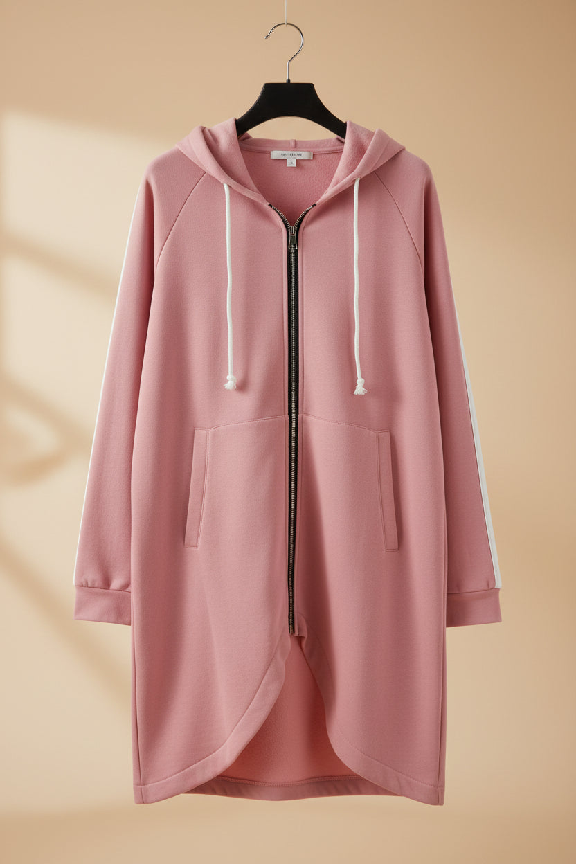 Street Zip Hooded Velvet-Lined Sweatshirt Women | Cozy Streetwear FitiqueFit