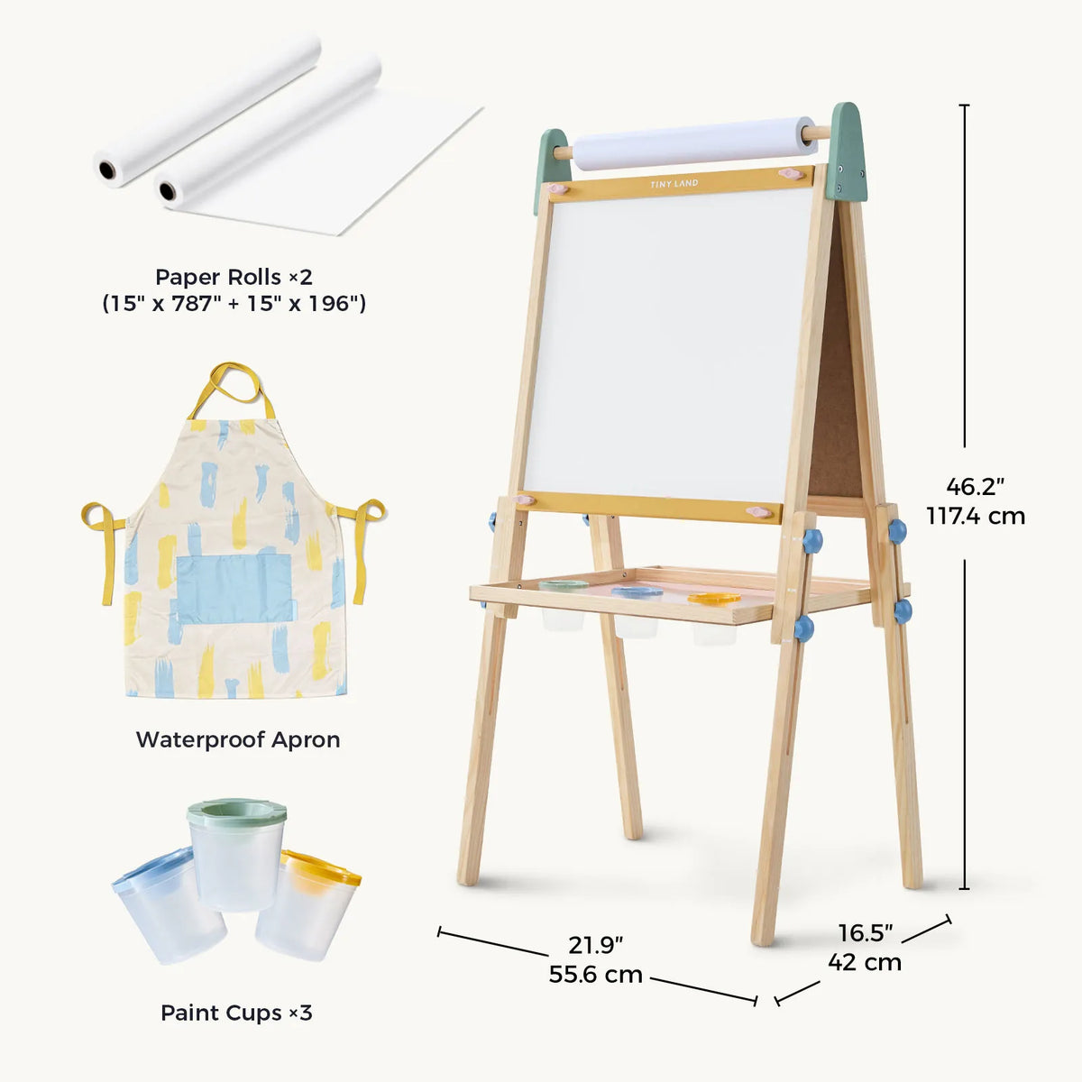 Tiny Land® 3-in-1 Art Easel for Kids Tiny Land INC