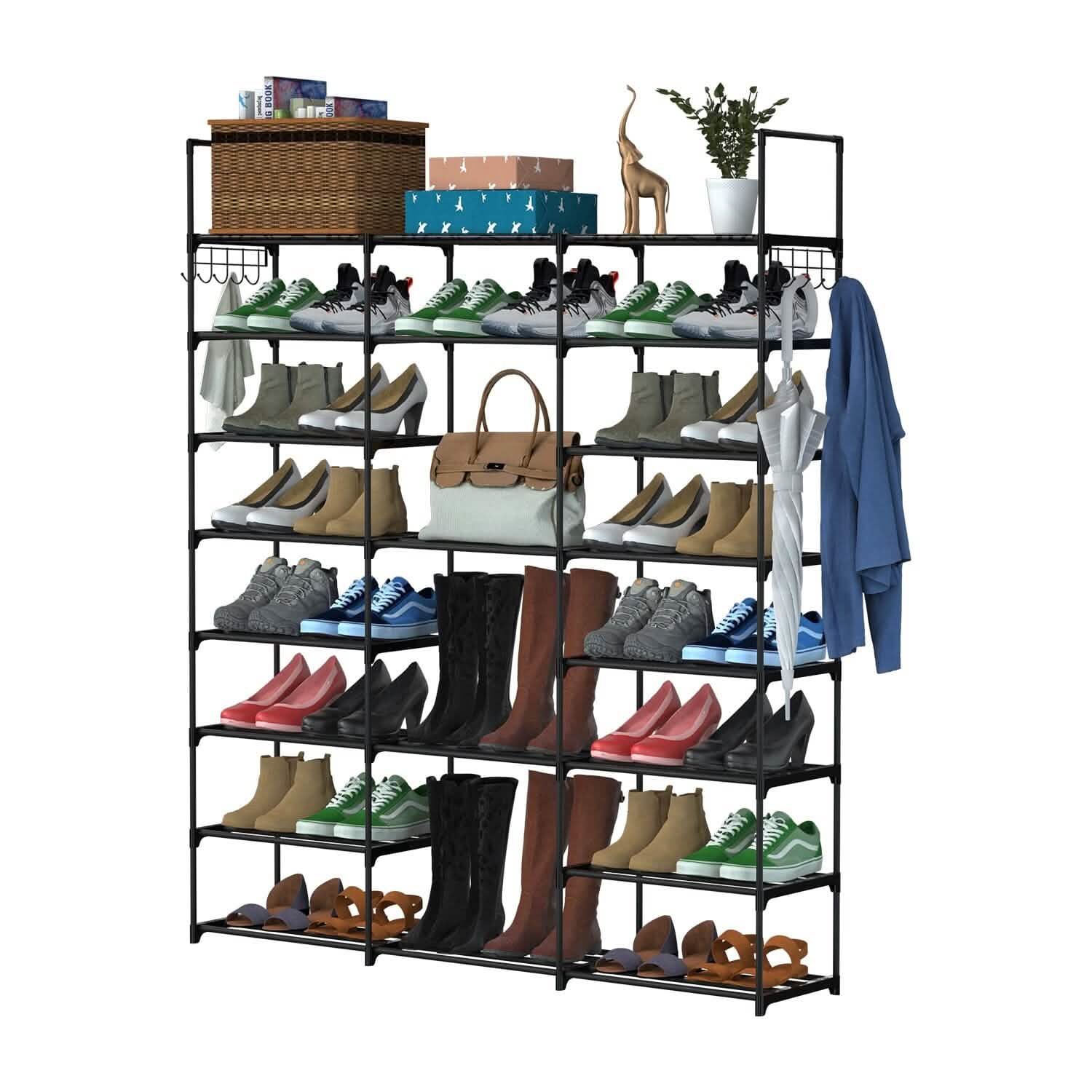 8-Tier Shoe Rack Metal Shoe Storage Shelf DailySale