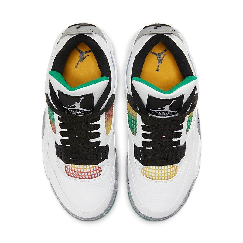 Air Jordan 4 Retro 'Lucid Green Rasta' Banlieue91