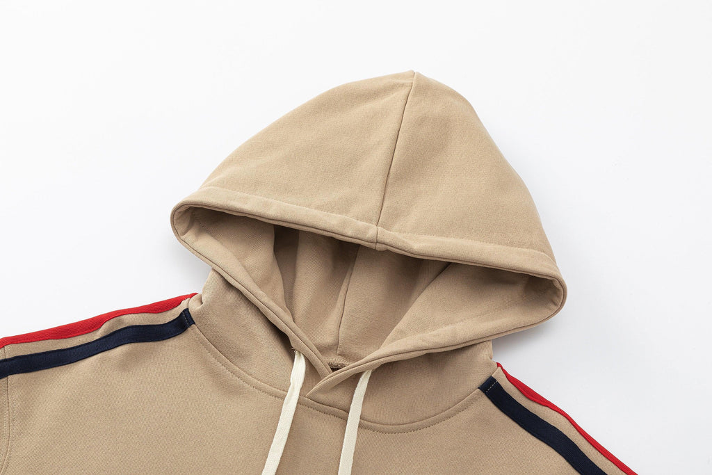GUCCI Stripe-detail Gg Hoodie In Paste Banlieue91