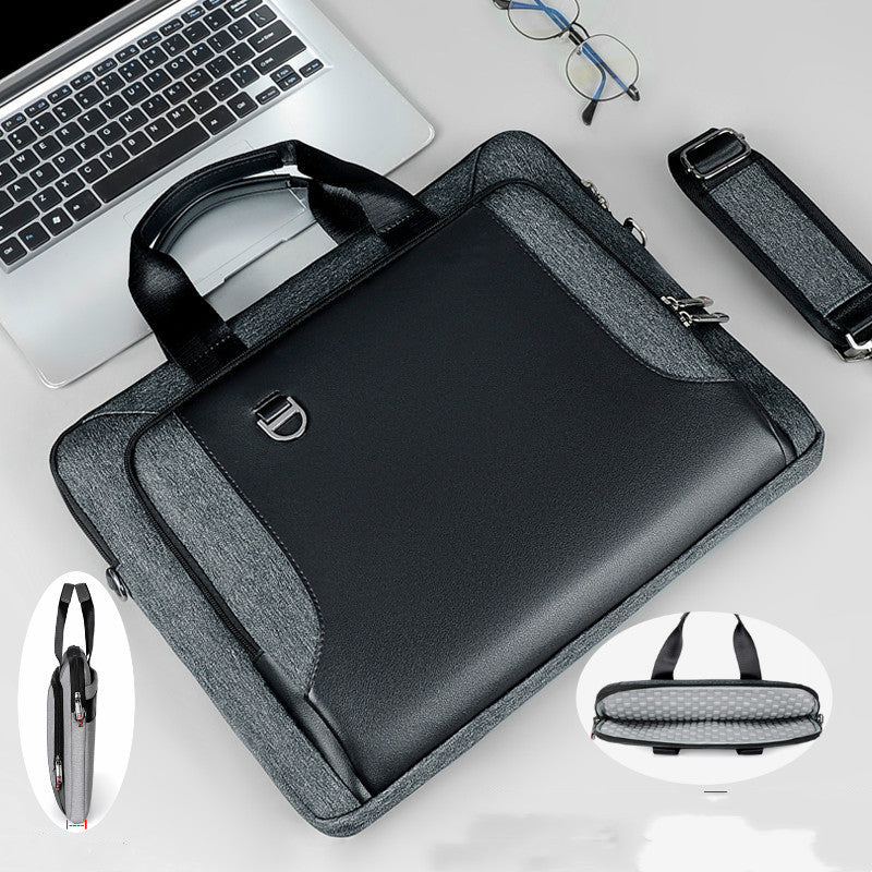 Laptop Bag Men's Handbag Briefcase Shockproof Pu Leather Pi-Mart