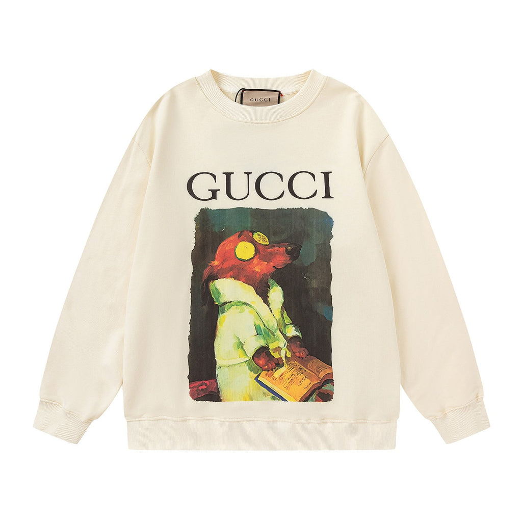 GUCCI Beige Cotton Jersey Sweatshirt New & Authentic Banlieue91