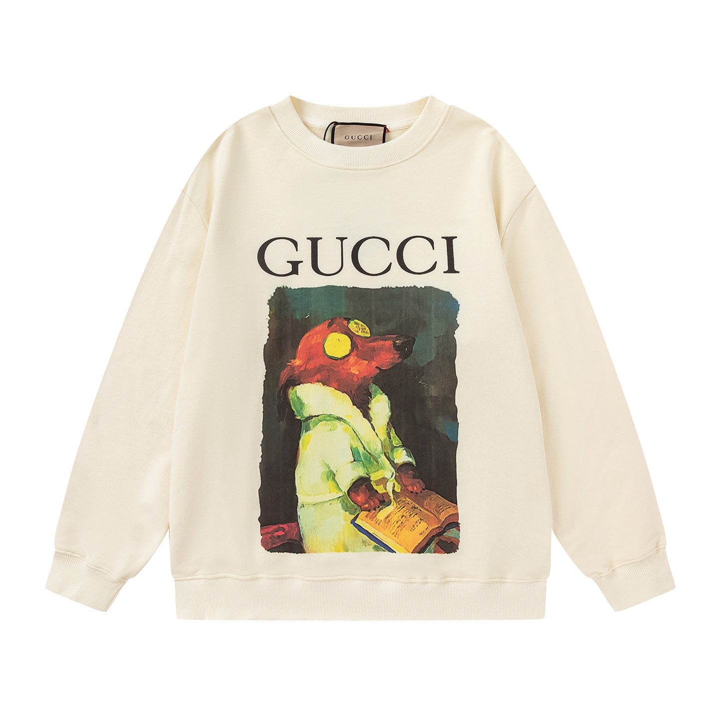 GUCCI Beige Cotton Jersey Sweatshirt New & Authentic Banlieue91