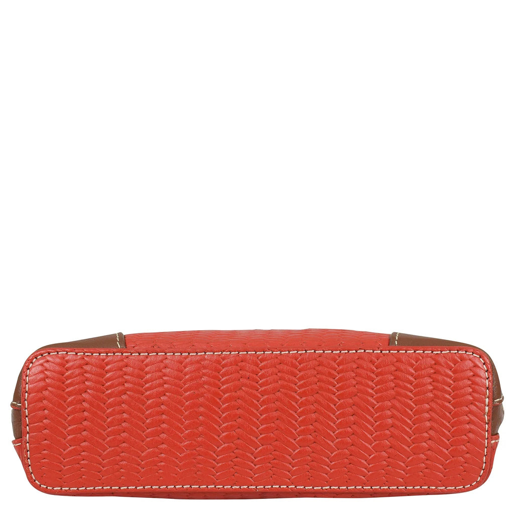 Heritage Leather Small Multi Compartment Zip-Around Organizer - 8109