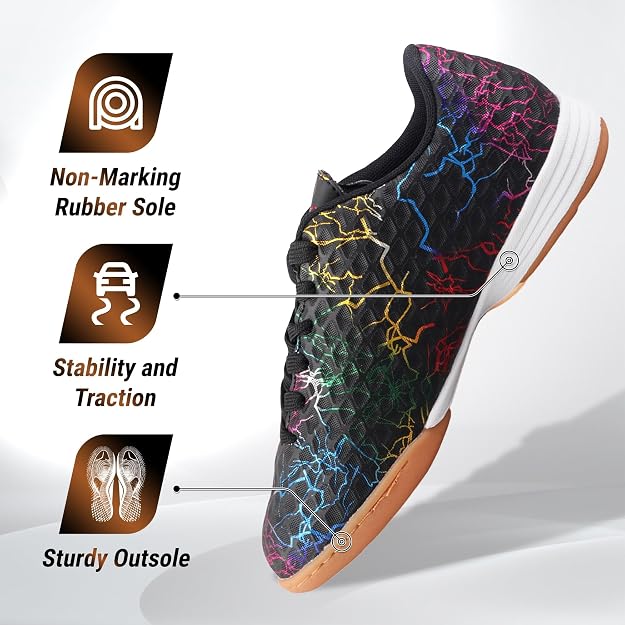 Vizari Zodiac Junior Indoor Soccer Shoes – Black Vizari Sports