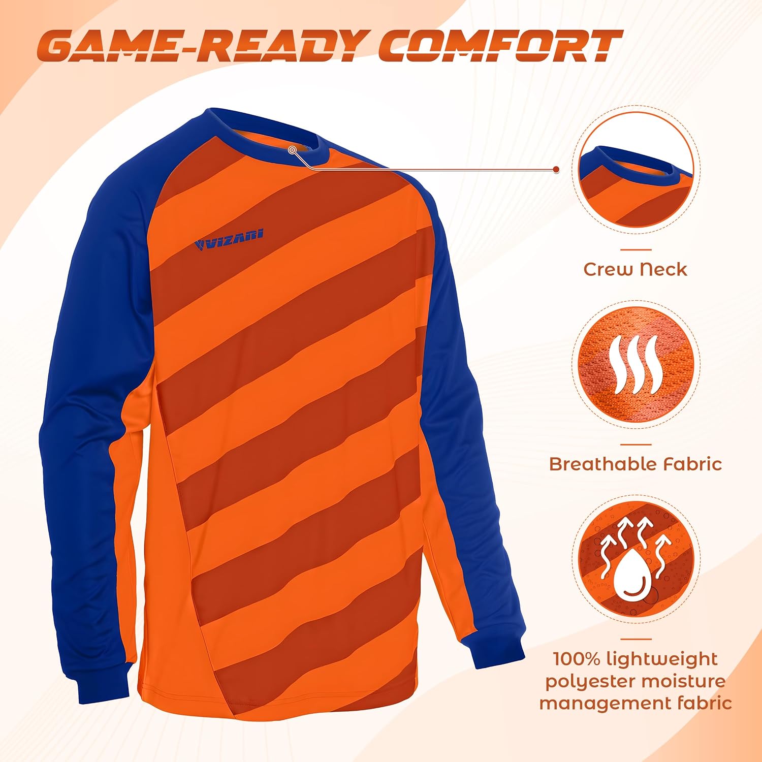 Vizari Padova Goalkeeping Jersey – Orange/Royal Vizari Sports