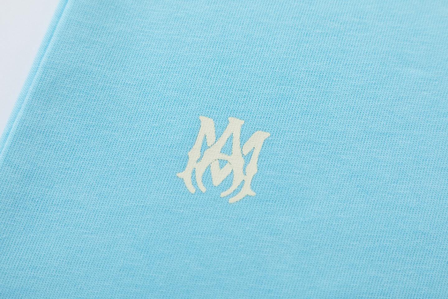 Amiri 23 Blue T-Shirt Without Collar Banlieue91