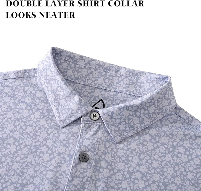 DEOLAX Mens Polo Shirts Fashion Print Mens Golf Shirt Dry Fit Mens Golf Polo Short Sleeve Quick Dry Funny Golf Shirt for Men IronWave Fitness