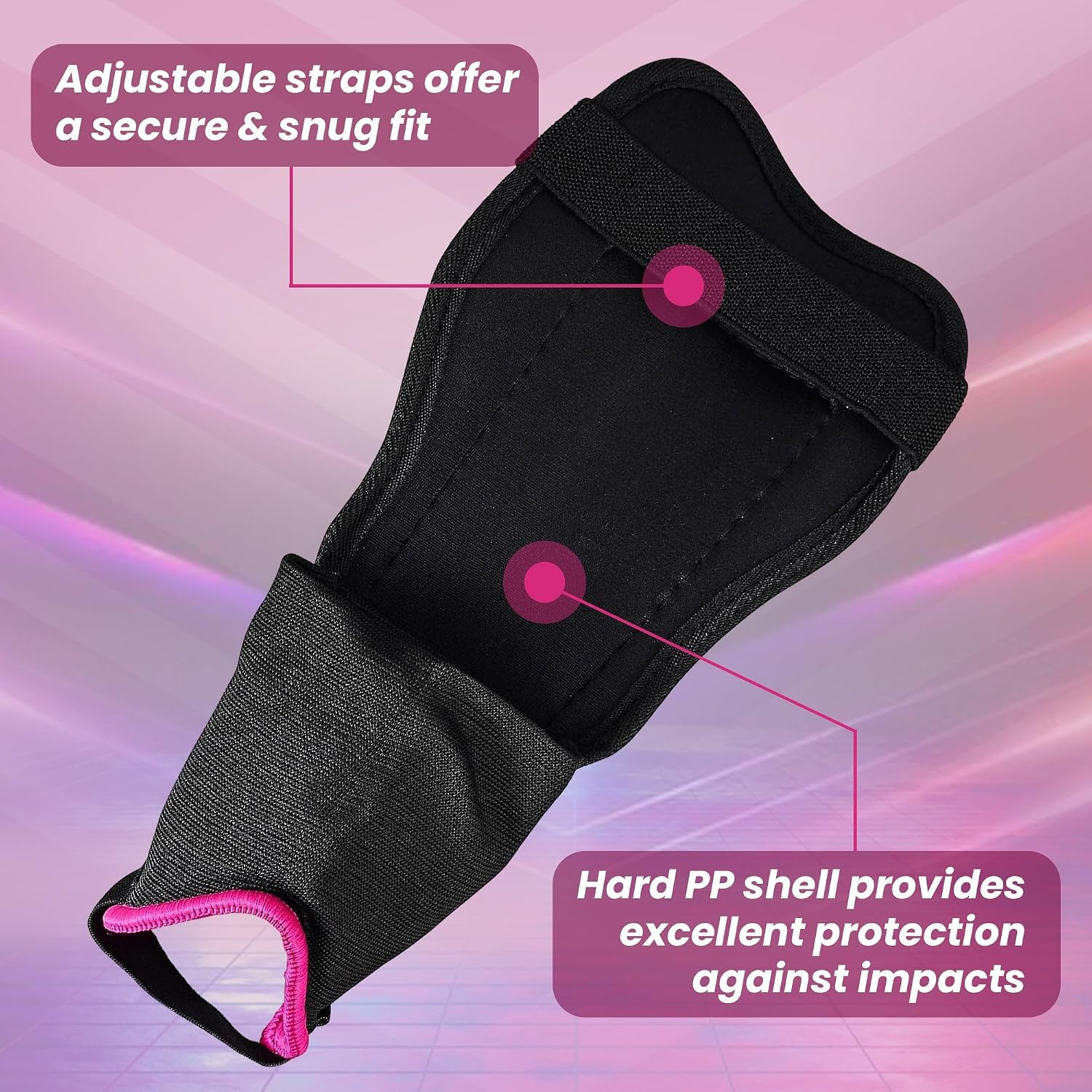 Vizari Napoli Soccer Shin Guards – Black/Pink Vizari Sports
