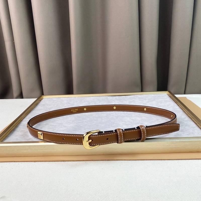 Celine Women Gold Buckle Belt 'Brown' Banlieue91