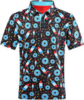 DEOLAX Mens Polo Shirts Fashion Print Mens Golf Shirt Dry Fit Mens Golf Polo Short Sleeve Quick Dry Funny Golf Shirt for Men IronWave Fitness