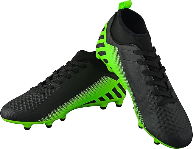 Vizari Santos Adult FG Mid Cut Soccer Shoes – Black/Green Vizari Sports