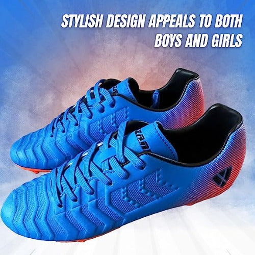 Laguna Junior Kids Firm Ground Soccer Cleats – Royal Blue/Orange