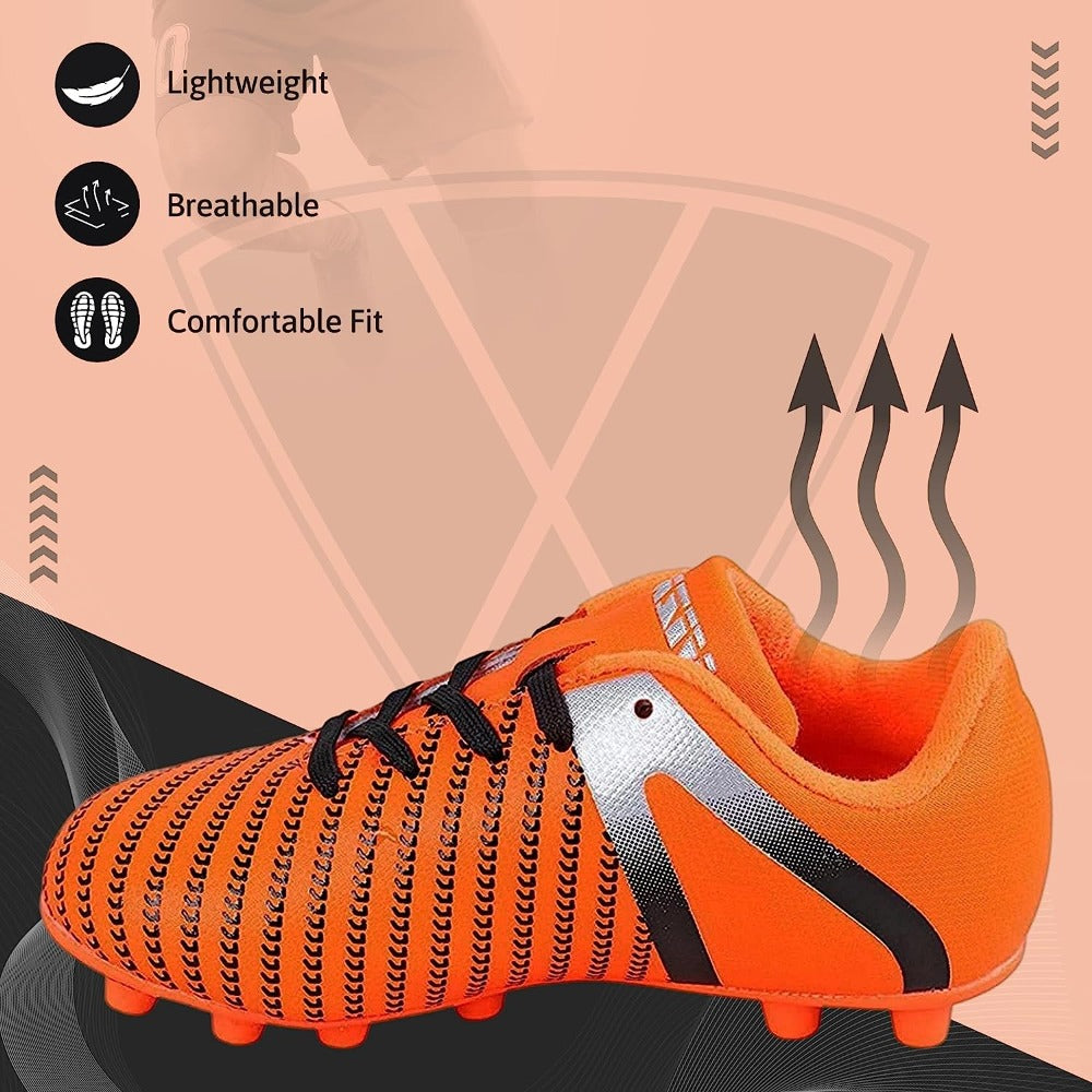 Impact Firm Ground Soccer Shoes -Orange/Silver Vizari Sports