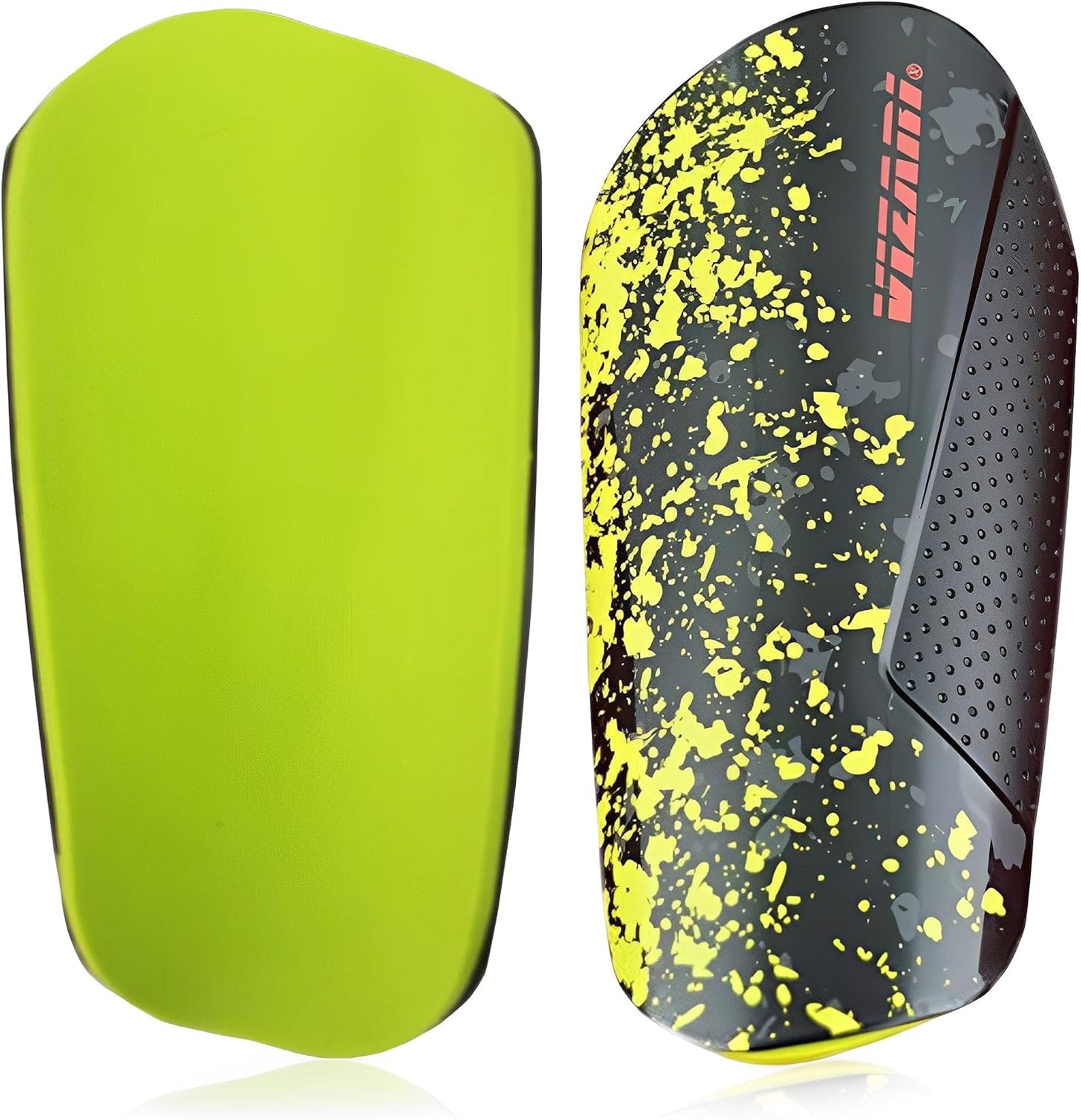Vizari Sports Elite Soccer Shin Guard with Compression Sleeve, Black/Yellow/Red Vizari Sports
