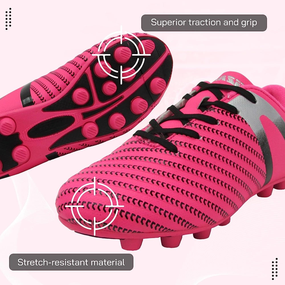 Impact Firm Ground Soccer Shoes -Pink/Silver Vizari Sports