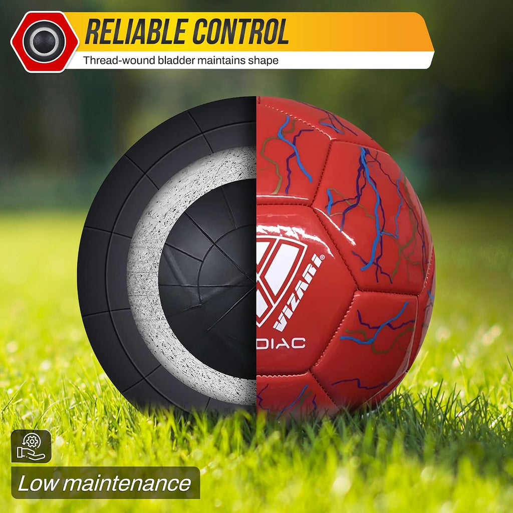 Vizari Zodiac Soccer Ball – Red Vizari Sports