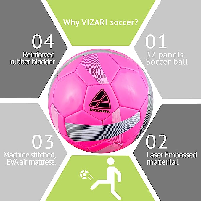 Hydra Soccer Ball-Pink Vizari Sports