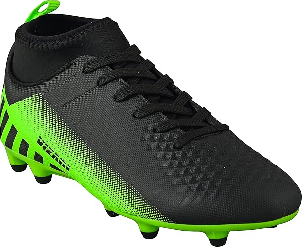 Vizari Santos Adult FG Mid Cut Soccer Shoes – Black/Green Vizari Sports