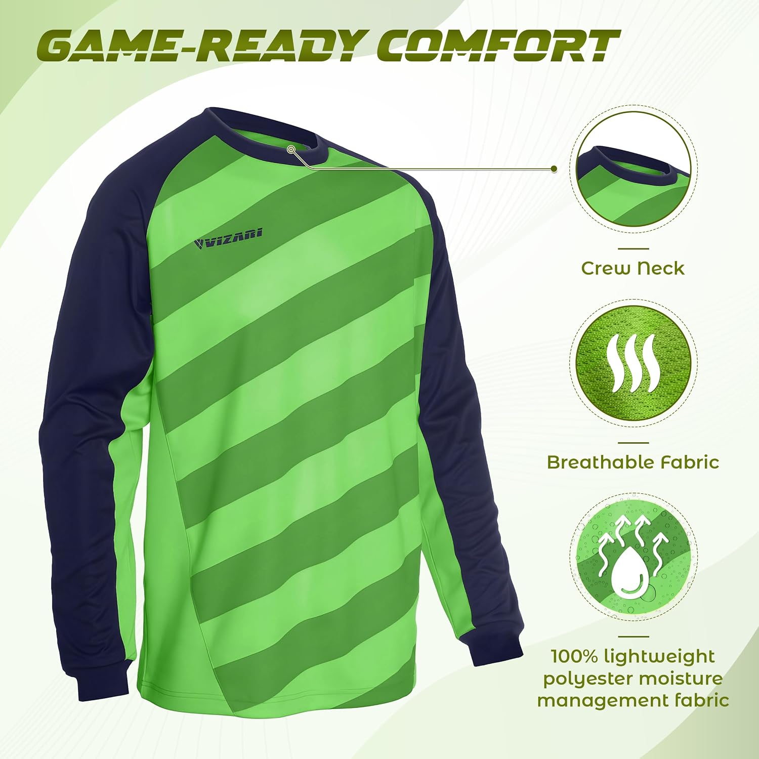 Vizari Padova Goalkeeping Jersey – Green/Navy Vizari Sports